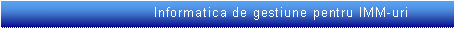 Text Box:  Informatica de gestiune pentru IMM-uri