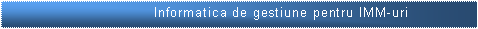 Text Box:  Informatica de gestiune pentru IMM-uri